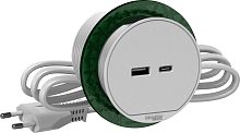 Настольный встраиваемый блок Schneider Electric Unica System+ USB тип А+USB тип С белый картинка